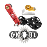 Maxbell Bike Single Speed Conversion Kit Repair Outdoor Riding Bike Chain Tensioners 20T Red