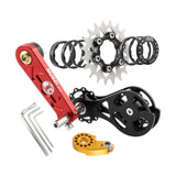 Maxbell Bike Single Speed Conversion Kit Repair Outdoor Riding Bike Chain Tensioners 20T Red