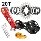 Maxbell Bike Single Speed Conversion Kit Repair Outdoor Riding Bike Chain Tensioners 20T Red
