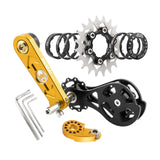 Maxbell Bike Single Speed Conversion Kit Repair Outdoor Riding Bike Chain Tensioners 20T Golden