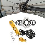 Maxbell Bike Single Speed Conversion Kit Repair Outdoor Riding Bike Chain Tensioners 20T Golden