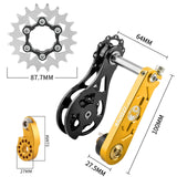 Maxbell Bike Single Speed Conversion Kit Repair Outdoor Riding Bike Chain Tensioners 20T Golden