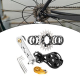 Maxbell Bike Single Speed Conversion Kit Repair Outdoor Riding Bike Chain Tensioners 20T Silver