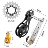 Maxbell Bike Single Speed Conversion Kit Repair Outdoor Riding Bike Chain Tensioners 20T Silver
