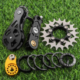 Maxbell Bike Single Speed Conversion Kit Repair Outdoor Riding Bike Chain Tensioners 21T Black