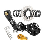 Maxbell Bike Single Speed Conversion Kit Repair Outdoor Riding Bike Chain Tensioners 21T Black