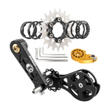 Maxbell Bike Single Speed Conversion Kit Repair Outdoor Riding Bike Chain Tensioners 21T Black