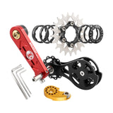 Maxbell Bike Single Speed Conversion Kit Repair Outdoor Riding Bike Chain Tensioners 21T Red