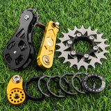 Maxbell Bike Single Speed Conversion Kit Repair Outdoor Riding Bike Chain Tensioners 21T Golden