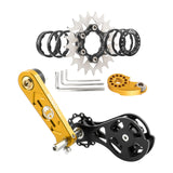 Maxbell Bike Single Speed Conversion Kit Repair Outdoor Riding Bike Chain Tensioners 21T Golden