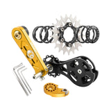 Maxbell Bike Single Speed Conversion Kit Repair Outdoor Riding Bike Chain Tensioners 21T Golden