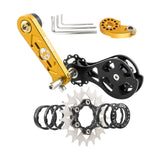 Maxbell Bike Single Speed Conversion Kit Repair Outdoor Riding Bike Chain Tensioners 21T Golden