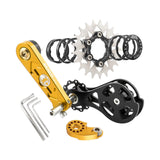 Maxbell Bike Single Speed Conversion Kit Repair Outdoor Riding Bike Chain Tensioners 21T Golden