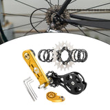 Maxbell Bike Single Speed Conversion Kit Repair Outdoor Riding Bike Chain Tensioners 21T Golden