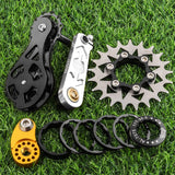 Maxbell Bike Single Speed Conversion Kit Repair Outdoor Riding Bike Chain Tensioners 21T Silver