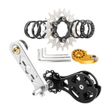 Maxbell Bike Single Speed Conversion Kit Repair Outdoor Riding Bike Chain Tensioners 21T Silver
