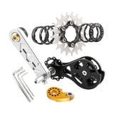 Maxbell Bike Single Speed Conversion Kit Repair Outdoor Riding Bike Chain Tensioners 21T Silver