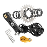 Maxbell Bike Single Speed Conversion Kit Repair Outdoor Riding Bike Chain Tensioners 22T Black
