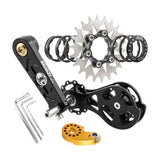Maxbell Bike Single Speed Conversion Kit Repair Outdoor Riding Bike Chain Tensioners 22T Black