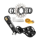Maxbell Bike Single Speed Conversion Kit Repair Outdoor Riding Bike Chain Tensioners 22T Black
