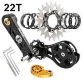 Maxbell Bike Single Speed Conversion Kit Repair Outdoor Riding Bike Chain Tensioners 22T Black
