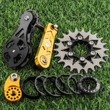 Maxbell Bike Single Speed Conversion Kit Repair Outdoor Riding Bike Chain Tensioners 22T Golden