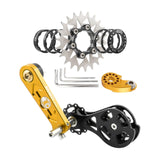 Maxbell Bike Single Speed Conversion Kit Repair Outdoor Riding Bike Chain Tensioners 22T Golden