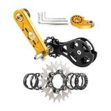 Maxbell Bike Single Speed Conversion Kit Repair Outdoor Riding Bike Chain Tensioners 22T Golden