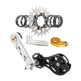 Maxbell Bike Single Speed Conversion Kit Repair Outdoor Riding Bike Chain Tensioners 22T Silver