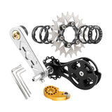 Maxbell Bike Single Speed Conversion Kit Repair Outdoor Riding Bike Chain Tensioners 22T Silver