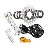 Maxbell Bike Single Speed Conversion Kit Repair Outdoor Riding Bike Chain Tensioners 22T Silver