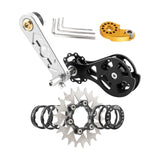 Maxbell Bike Single Speed Conversion Kit Repair Outdoor Riding Bike Chain Tensioners 22T Silver
