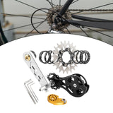 Maxbell Bike Single Speed Conversion Kit Repair Outdoor Riding Bike Chain Tensioners 22T Silver