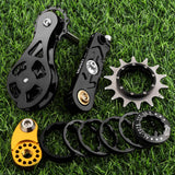 Maxbell Mountain Bike Single Speed Conversion Kit Bicycle Components Chain Tensioner 14T Black