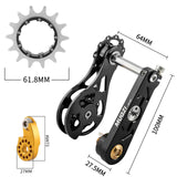 Maxbell Mountain Bike Single Speed Conversion Kit Bicycle Components Chain Tensioner 14T Black