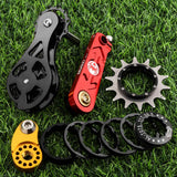 Maxbell Mountain Bike Single Speed Conversion Kit Bicycle Components Chain Tensioner 14T Red