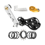 Maxbell Mountain Bike Single Speed Conversion Kit Bicycle Components Chain Tensioner 14T Silver