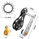 Maxbell Mountain Bike Single Speed Conversion Kit Bicycle Components Chain Tensioner 14T Silver