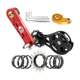 Maxbell Mountain Bike Single Speed Conversion Kit Bicycle Components Chain Tensioner 15T Red