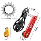 Maxbell Mountain Bike Single Speed Conversion Kit Bicycle Components Chain Tensioner 15T Red