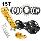 Maxbell Mountain Bike Single Speed Conversion Kit Bicycle Components Chain Tensioner 15T Gold