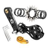 Maxbell Bike Chain Tensioner Single Speed Bicycle Tensioner Cycling Chain Tensioners 18T Black