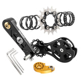 Maxbell Bike Chain Tensioner Single Speed Bicycle Tensioner Cycling Chain Tensioners 18T Black