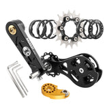Maxbell Bike Chain Tensioner Single Speed Bicycle Tensioner Cycling Chain Tensioners 18T Black