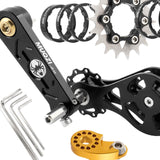 Maxbell Bike Chain Tensioner Single Speed Bicycle Tensioner Cycling Chain Tensioners 18T Black