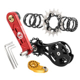 Maxbell Bike Chain Tensioner Single Speed Bicycle Tensioner Cycling Chain Tensioners 18T Red