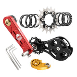 Maxbell Bike Chain Tensioner Single Speed Bicycle Tensioner Cycling Chain Tensioners 18T Red
