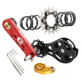 Maxbell Bike Chain Tensioner Single Speed Bicycle Tensioner Cycling Chain Tensioners 18T Red