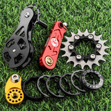 Maxbell Bike Chain Tensioner Single Speed Bicycle Tensioner Cycling Chain Tensioners 18T Red