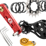 Maxbell Bike Chain Tensioner Single Speed Bicycle Tensioner Cycling Chain Tensioners 18T Red